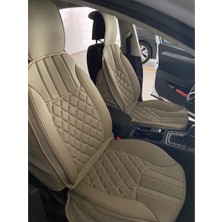 Startcar Renault Captur Oto Koltuk Minderi Ön 2'li Set Bej Bumerang Serisi Scr