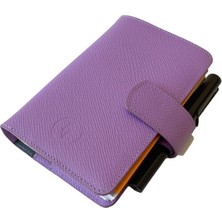 Eng Leather Saffiano Deri Koleksiyonu  A6 Defter & Kalem Çantası Lollipop