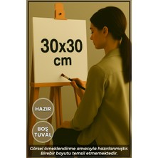KOSS Dijital 30X30CM 1 Adet Kare Boş Tuval Kanvas Resim Tuvali, Sanat Hobi Boyama Için Hazır Tuval