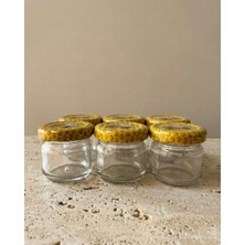 Leelahome 6'lı Set Kapaklı Cam Kavanoz 33 ml - Bal Peteği