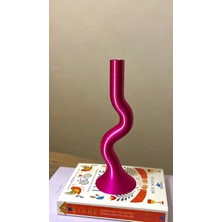 Modern S Stilize Şamdan , Mumluk (7X7X22)