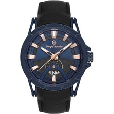 Sergio Tacchini ST.1.10455-5 Takvim Göstergeli Deri Kordon Siyah Renk Erkek Kol Saati