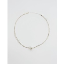 Mavika Jewellery White Gold Plated Venezia Kolye