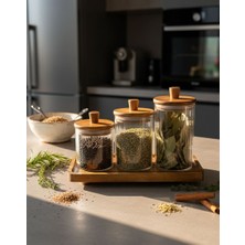 Mien Akasya Ahşap Baharat Altlığı & Sunum Standı – Baharatlık Tepsi Sunumluk