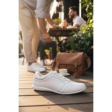 Enoch Erkek Sade Tasarım Dikiş Detaylı Düz Tabanlı Günlük Spor Ayakkabı Sneaker