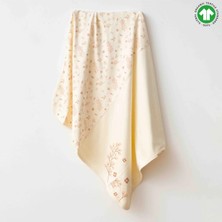 bebexy Çiçek  Desenli Battaniye Krem