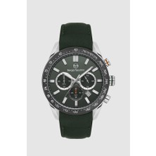 Sergio Tacchini ST.1.10441-4 Tachymeter Deri Kordon Fonksiyonlar Aktif Yeşil Renk Erkek Kol Saati