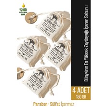 Olivos %100 Doğal Eşek Sütü ve Zeytinyağlı Katı Sabun Eşek Sütlü El Sabunu Yoğun Nemlendirici 150 gr 4 Adet