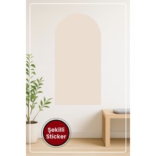 KOSS Dijital Oval Şekilli Bohem Tarzı Kıyı Kreması Krem Renk Dekoratif Duvar Sticker Ev Ofis Salon Hol