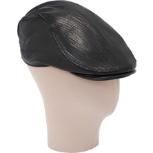 Tergan Four Season Tergan Siyah Hakiki Deri Erkek Şapka - S1SPK0330005-Q4O