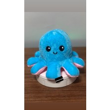 Top Rock Store Mod Değiştiren Ahtapot Duygulu Iki Yüzlü Peluş Oyuncak 20 cm Hediyelik Uyku Arkadaşı