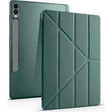  Samsung Galaxy X610 Tab S9 Fe Plus 12.4 Kılıf Kalemlikli Mars Tablet Kılıfı - Koyu Yeşil