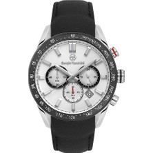 Sergio Tacchini ST.1.10441-1 Tachymeter Deri Kordon Fonksiyonlar Aktif Siyah Renk Erkek Kol Saati