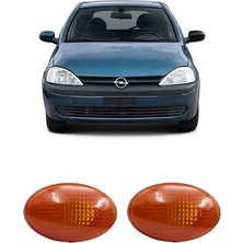 Cme Parts Opel Corsa C Kasa 2000 - 2006 Uyumlu Sağ + Sol Takım Sarı Çamurluk Sinyali 2 Adet 1713411
