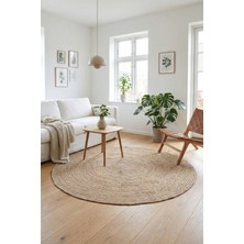 Natura El Dokuma Jüt Bohem Tarz Otantik Salon Oturma Odası Koridor Yatak Odası Natural Halı 00008A