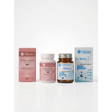 Wellvalens Collagen Tablet + Gluta C Set | Tip 1 2 3 Kolajen, Glutatyon ve Vitamin C ile Cilt Işıltısı & Antioksidan Destek Paketi