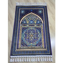 Dokuma Taban Örgü Püsküleri ve Ipek Kadar Yumuşak Yüzeyiyle  Bambu Seccade 80X125 cm Namazlık