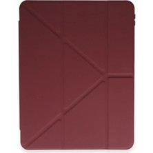  Samsung Galaxy Tab A9 Plus Kılıf Kalemlikli Mars Tablet Kılıfı - Mürdüm