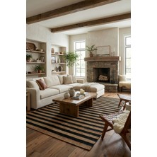 Natura El Dokuma Jüt Bohem Tarz Otantik Salon Oturma Odası Koridor Yatak Odası Natural Halı 00021A