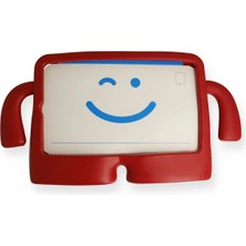  iPad 4 9.7 Kılıf Karakter Tablet Silikon - Kırmızı