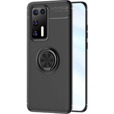  Huawei P40 Kılıf Range Yüzüklü Silikon - Siyah