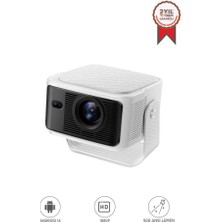 Torima  HY350 Gri Taşınabilir Sinema Projektörü 4K 1080P Ev Sineması Bluetooth Android Akıllı Projeksiyon Wifi