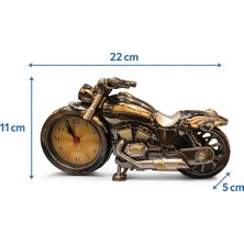 Basel Maison Motorsiklet Tasarımlı Masa Üstü Alarmlı Saat
