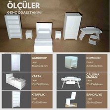 Home 1/20 Ölçek Maket Diorama Mimari Iç Mimari Genç Odası Mobilya Seti