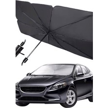 Gampus Araba Ön Cam Güneşlik Şemsiye Torpido Güneşten Koruyan Büyük Boy Şemsiye Siyah