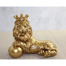 Magicool Polyester Dekoratif Taçlı Aslan Figürü ALK2575