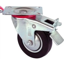 Magicool Servis Tekeri - Frenli Tablalı Siyah Döner - Çap 80 mm