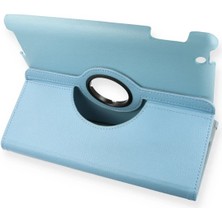  iPad 4 9.7 Kılıf 360 Tablet Deri Kılıf - Turkuaz