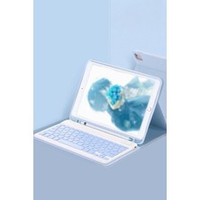  iPad 5 Air 9.7 Kılıf KC01 Smart Klavyeli Tablet Kılıfı - Mavi