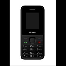 Philips Phılıps Xenium E2125, 32MB, Siyah, 32MB Ram, 1,77INC Ekran, 4g Çift Sim Desteği, Fm Radyo, 1700MAH Pil, El Feneri, Türkiye Kvk Garantili