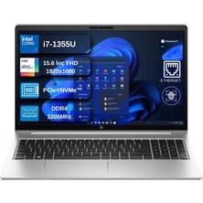 Hp Probook 450 G10 Intel Core I7 1355U 5ghz 8gb 512GB SSD Iris® Xe Graphics Windows 11 Pro 15.6" IPS Fullhd (1920X1080) 250NITS Taşınabilir Bilgisayar+ Mouse Hediyeli W9869H2ETEX03