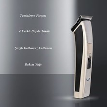 Gaman Şarjlı Saç-Sakal-Vücut Tıraş Makinesi RD-128  4 Farklı Boyutta Tarak Paslanmaz Bıçaklı