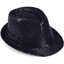 Magicool Çocuk Boy Siyah Payetli Şapka Gösteri Şapkası Michael Jackson Şapkası 54 No