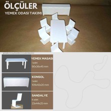 Home 1/20 Ölçek Maket Diorama Mimari Iç Mimari Yemek Odası Mobilya Seti