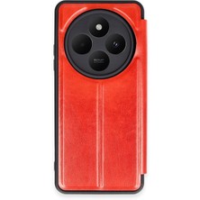  Redmi 14C Kılıf Flip Cover - Kırmızı
