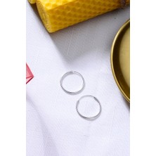 925 Ayar Gümüş Halka Küpe 1,2 mm - 18 mm