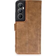  Realme C65 Kılıf Trend S Plus Kapaklı Kılıf - Taba