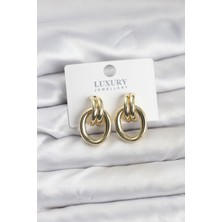 Clariss Gold Renk Pirinç Vintage Kadın Küpe