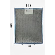 Akat Hoover Ile Uyumlu En 19,8 cm Boy 26,8 cm Aspiratör Davlumbaz Metal Yağ Filtresi