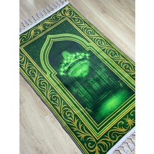 Dokuma Taban Örgü Püsküleri ve Ipek Kadar Yumuşak Yüzeyiyle Bambu Seccade Namazlık 80X125 cm Ramazan Umre Hac Hediyesi