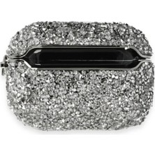  Airpods Pro (1.nesil) Mira Taşlı Kılıf - Gümüş