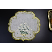 Nakışkonsept Papatya Desenli Puanlı Kokteyl Peçete 6lı