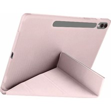  Samsung Galaxy X610 Tab S9 Fe Plus 12.4 Kılıf Kalemlikli Mars Tablet Kılıfı - Rose Gold