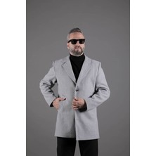 Ohepmoda Düğmeli Düz Erkek Kaşe Kaban