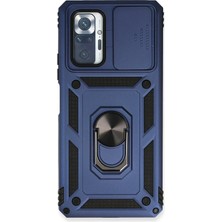   Redmi Note 10 Pro Kılıf Pars Lens Yüzüklü Silikon - Lacivert