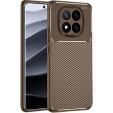   Redmi Note 14 Pro 4g Kılıf Auto Focus Karbon Kapak - Kahverengi